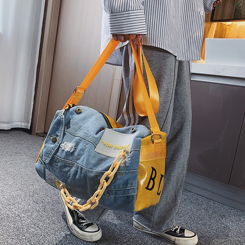 Luxury Bags Blue - Mode Denim Frauen Umhängetaschen große Kapazität