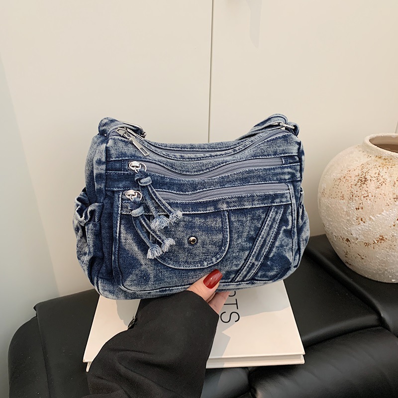 Luxury Bags Blue - Street Style Retro Blaue Denim-Tasche 2026