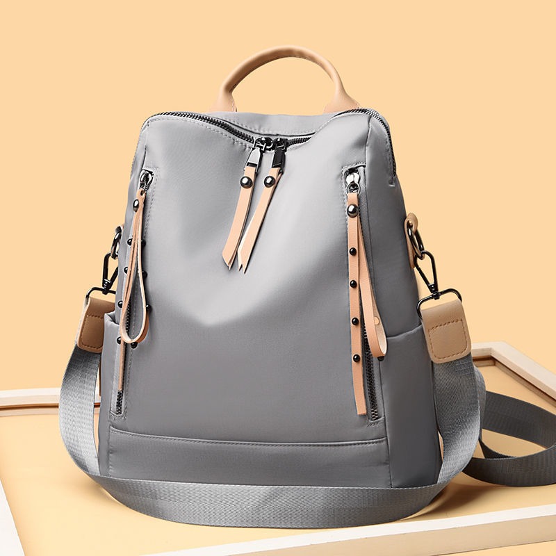Luxury Bags For Young Women - Damen-Rucksack aus Weichem Nylon, Wasserdichte Schultasche,