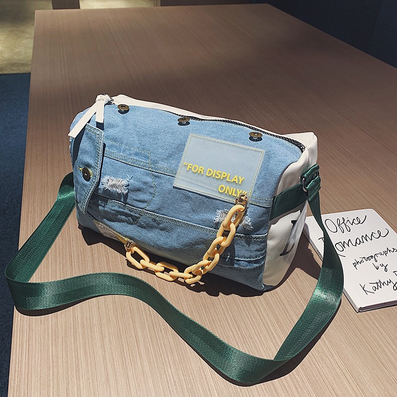 Mode Denim Frauen Umhängetasch – Luxury Bags Blue Bewertung und Preis