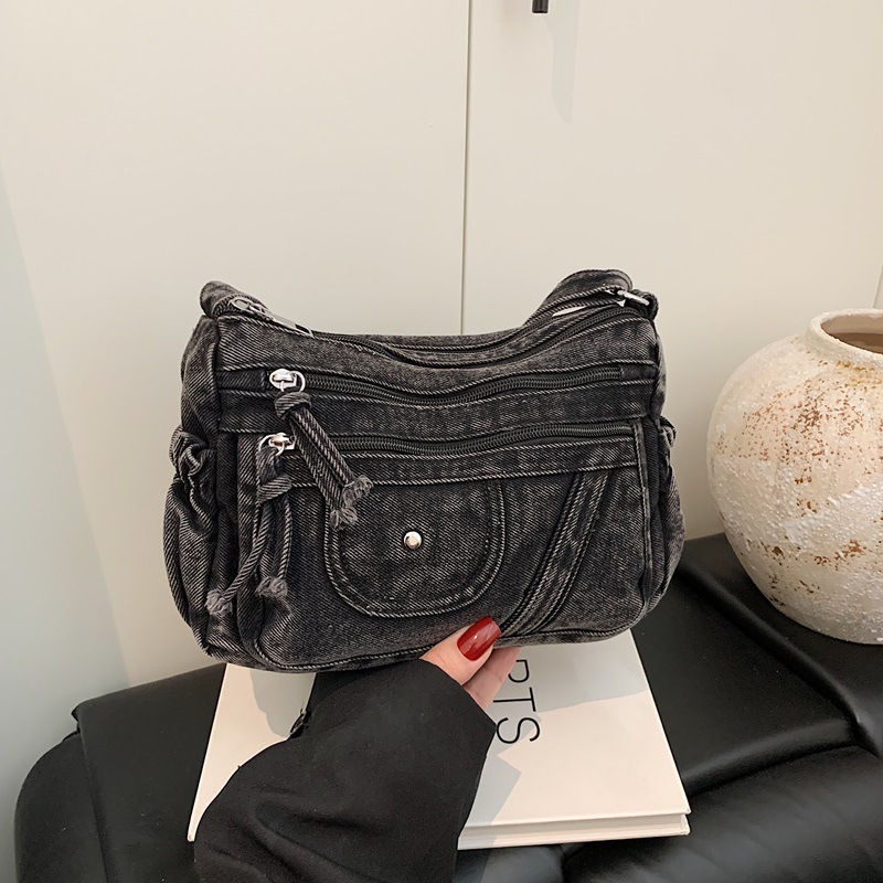 Street Style Retro Blaue Denim – Luxury Bags Blue Bewertung und Preis