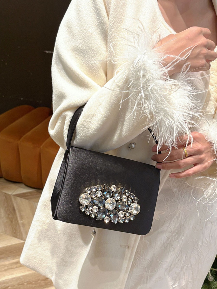 UGALS Luxuriöse Satin-Diamant- – Luxury Bags For Young Women Bewertung und Preis